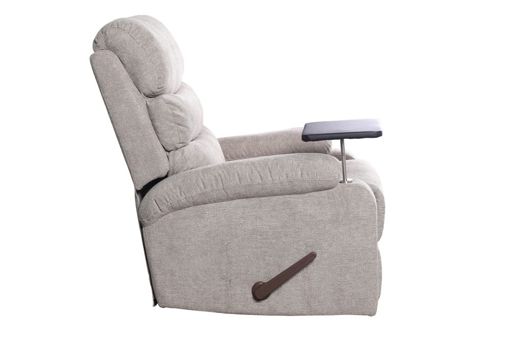 RECLINER SWIVEL ROCKER CHAIR WITH FABRIC - BEIGE