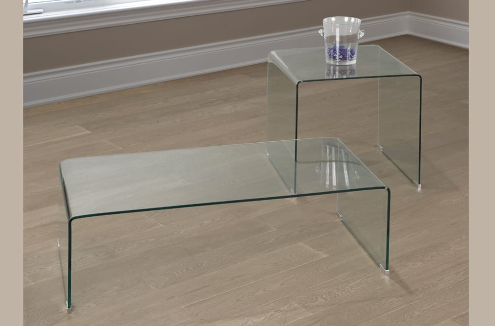 Luna Waterfall Glass Coffee Table
