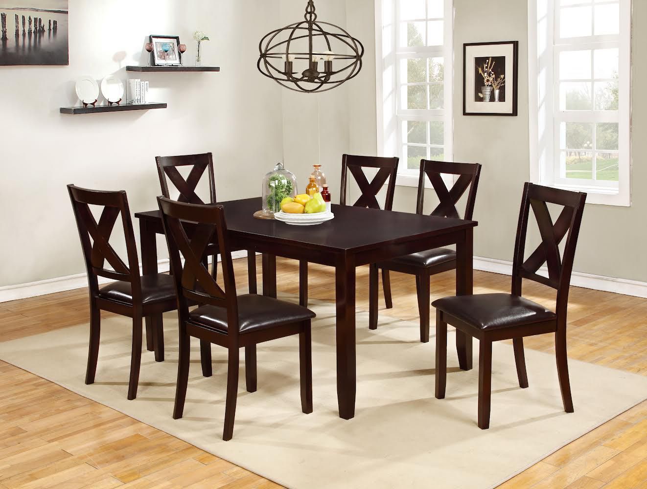 Clara Solid Wood 7 PC Dining Set