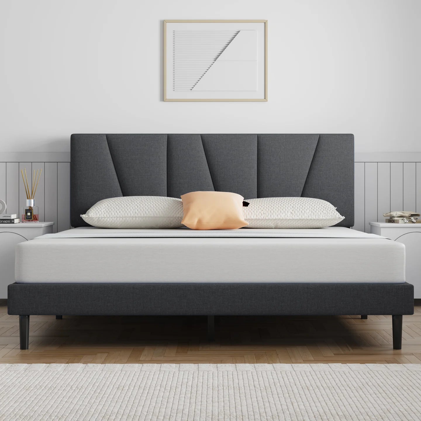 Elegant Upholstered Platform Bed