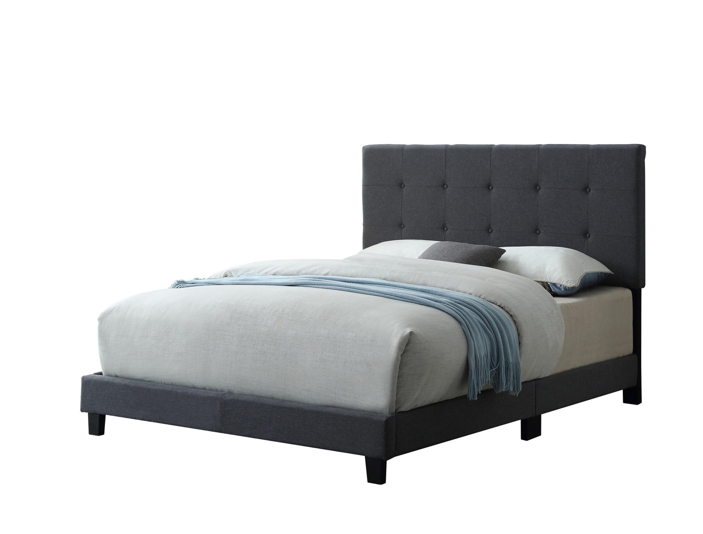 Button Leather Bed Frame