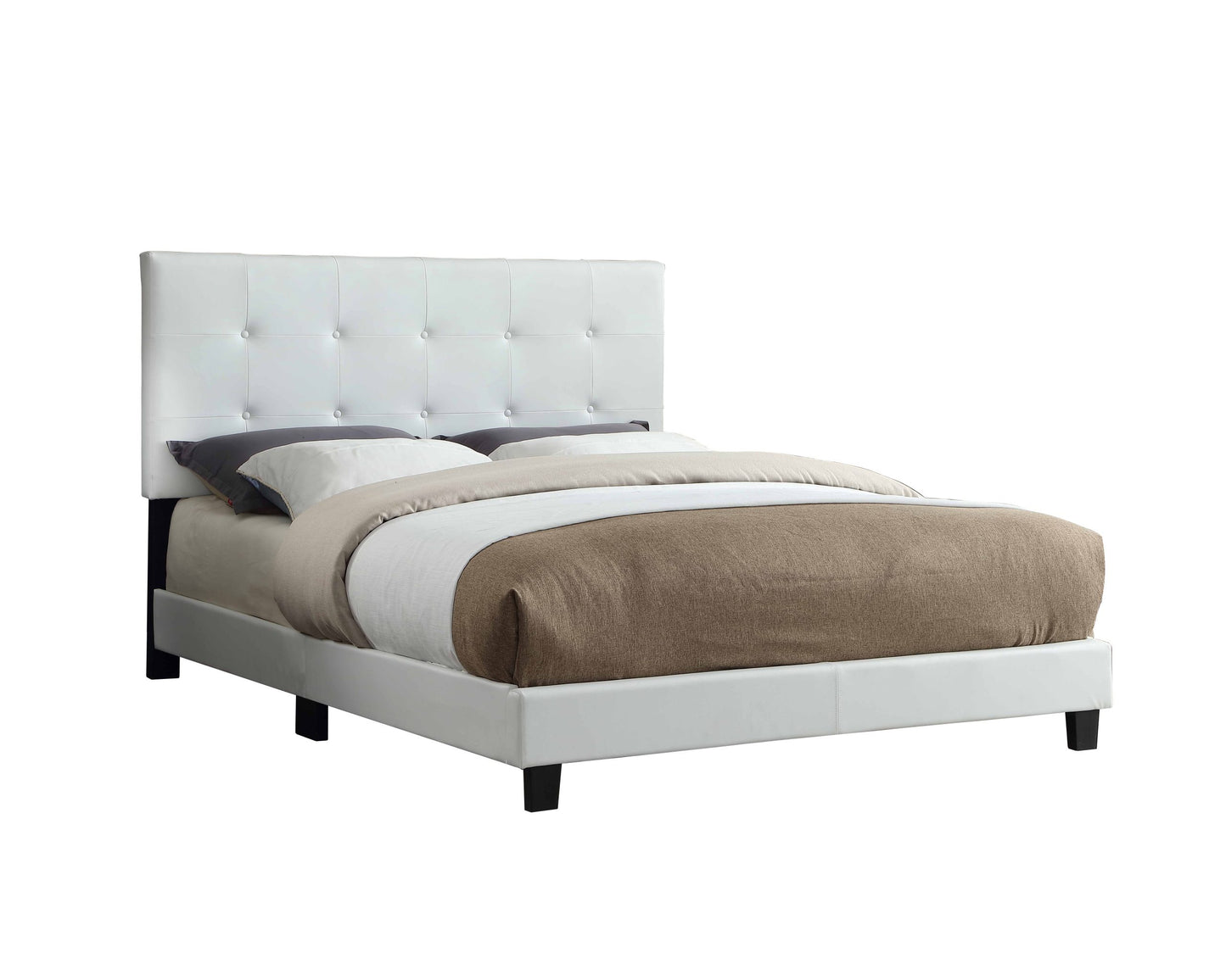 Button Leather Bed Frame