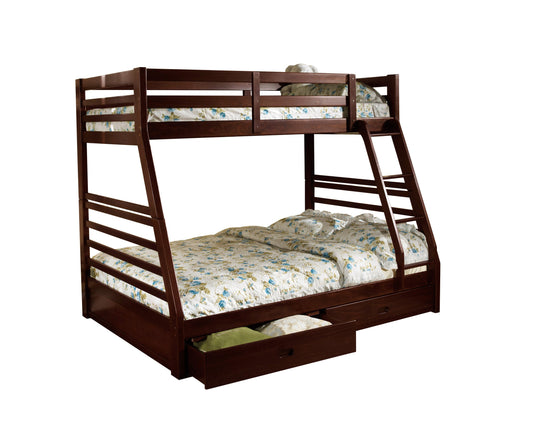 Bowery Hill Wood Twin over Full Storage Bunk Bed
