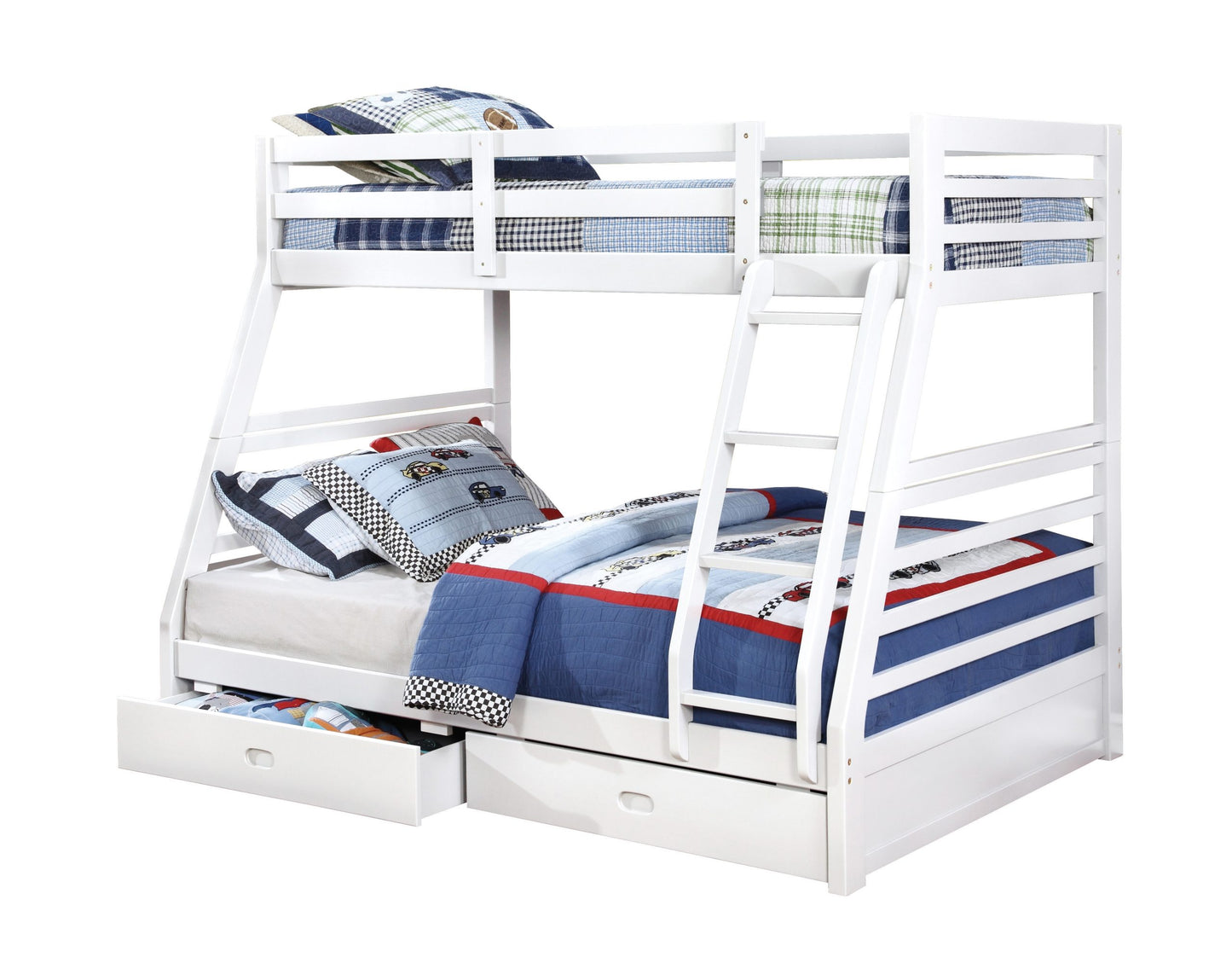 Bowery Hill Wood Twin over Full Storage Bunk Bed