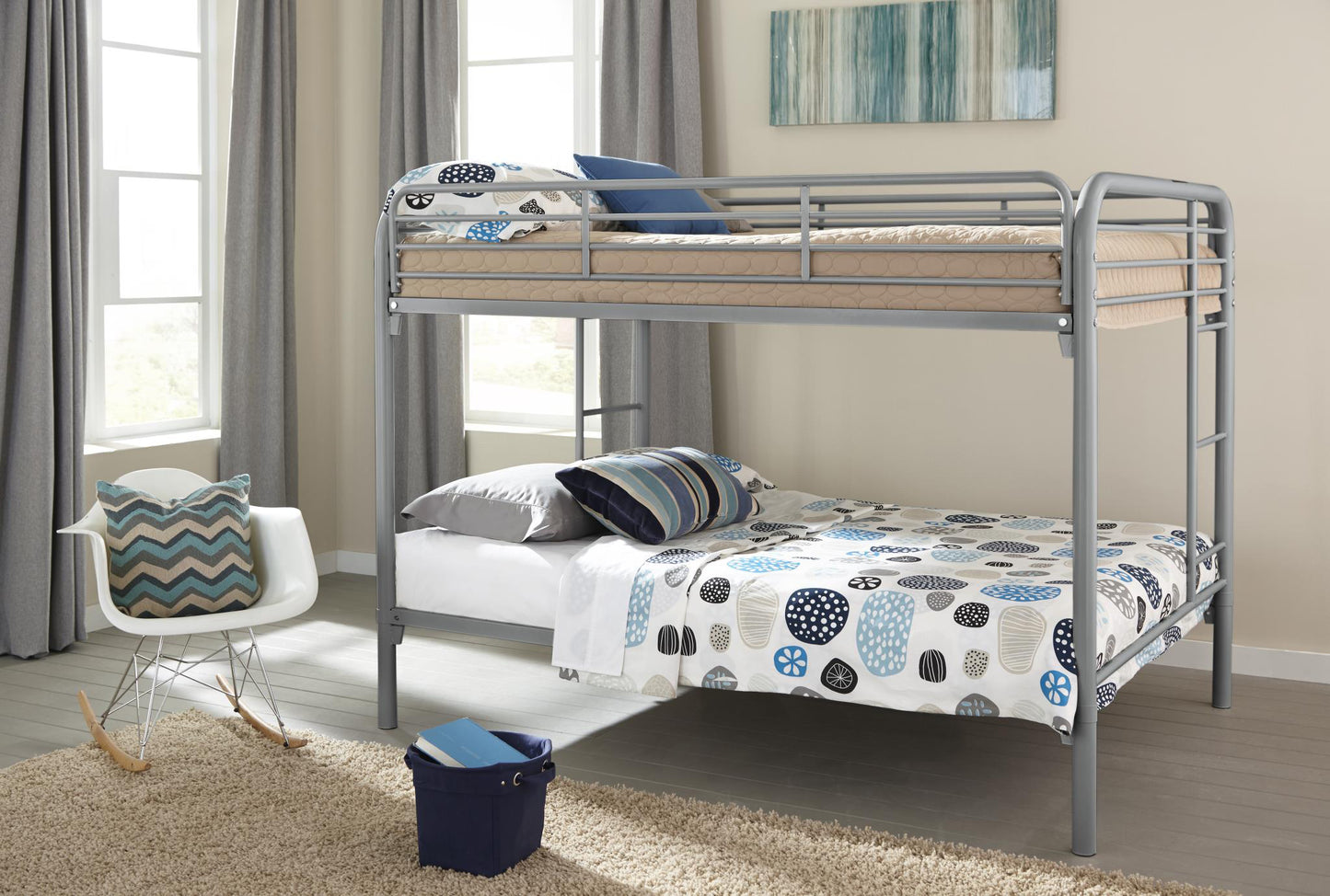 Twin Over Twin Metal Bunk Bed