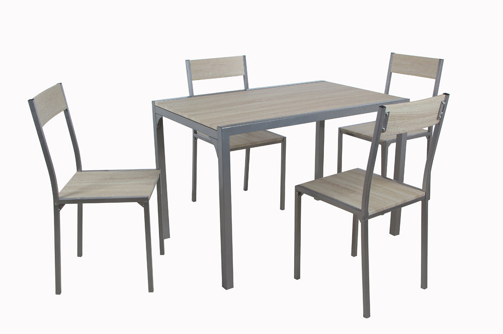 5 Pieces Rustic Dining Set