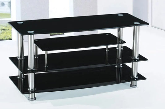 Black and Chrome TV Stand