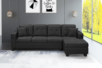 Sectional Sofa – Grey/Black