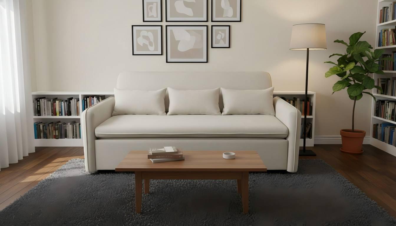 MetroFlex Modern Convertible Sofa Bed with USB