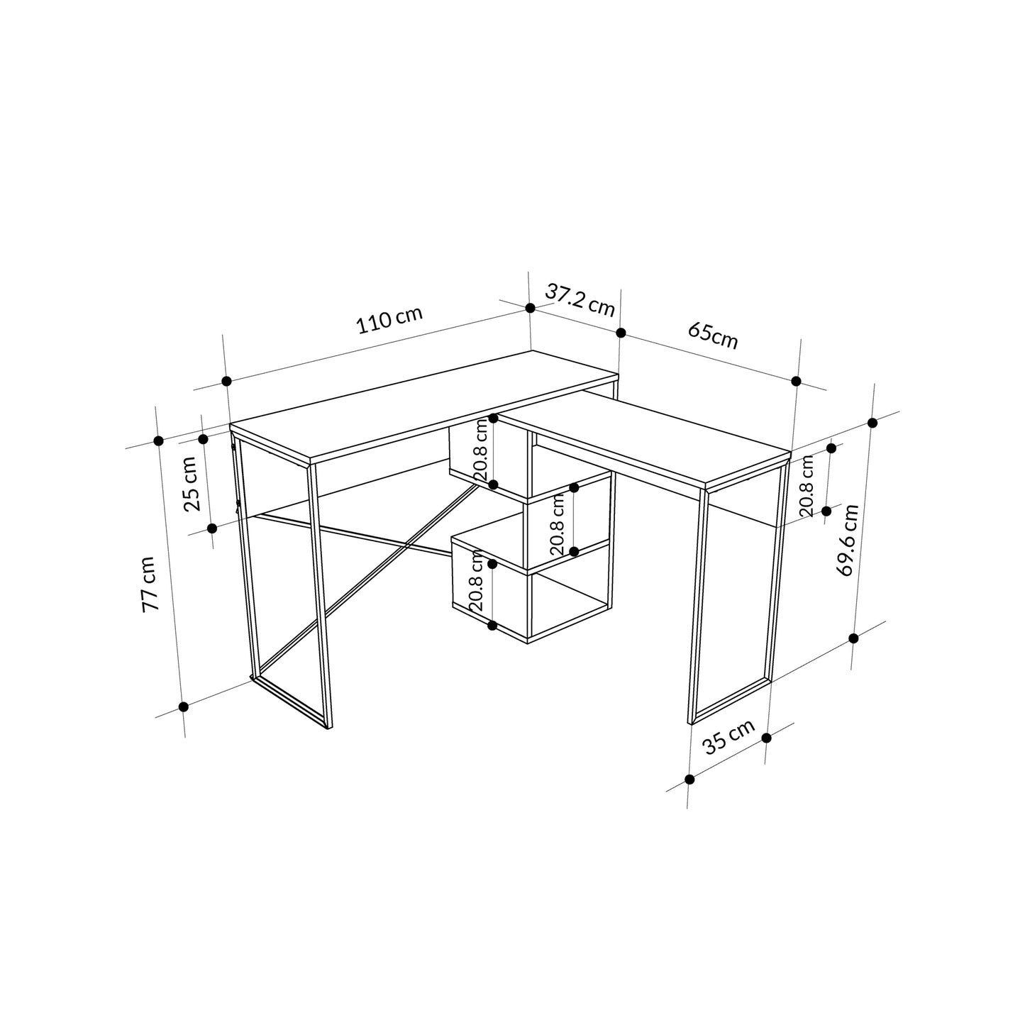 Marlow L-Shape Desk