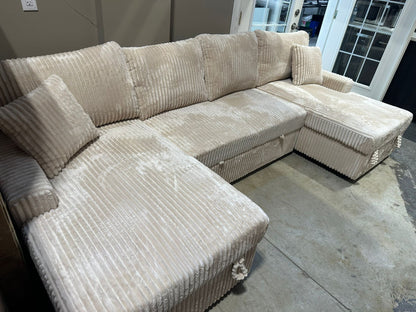 Aspen U-Shape Sleeper Sectional with Storage
