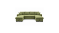 Modern U-Shape Sofa Bed With Storage