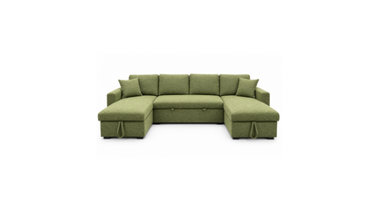 Modern U-Shape Sofa Bed With Storage