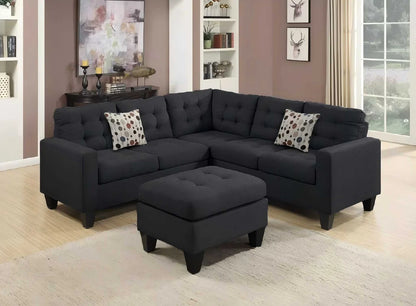 Monaco Reversible Sectional with Storage Ottoman