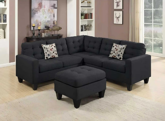 Monaco Reversible Sectional with Storage Ottoman