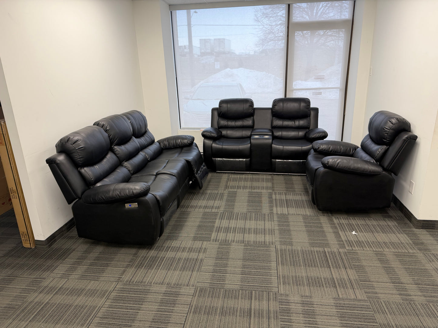 Recliner Set - 3 Piece with Air Leather