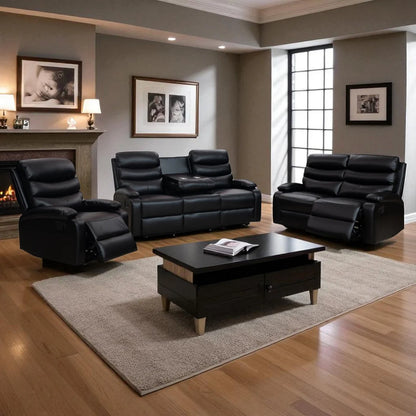 Recliner Set - 3 Piece with Air Leather
