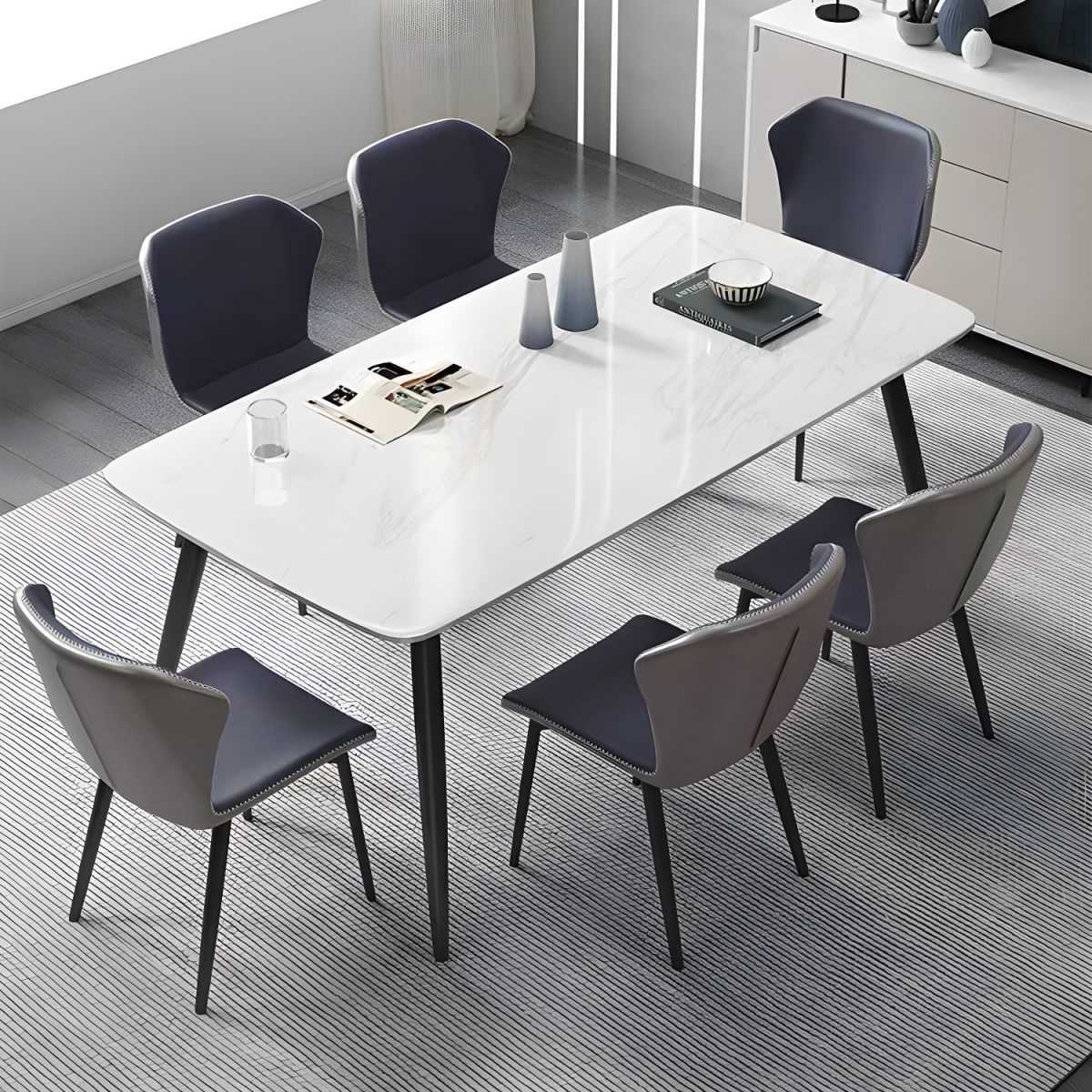 Aurora Sintered Stone Dining Table Set – 7 Piece