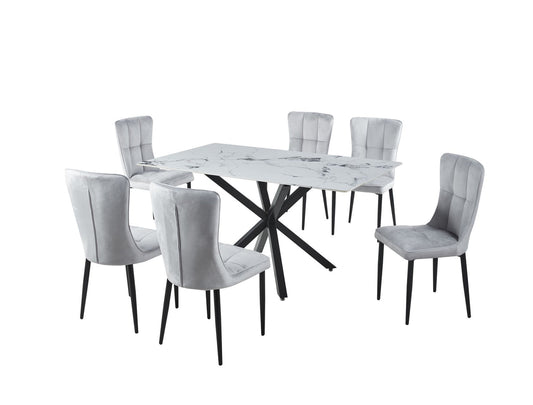 Luna Ceramic Dining Set – 7 Piece