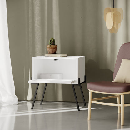Modern Cane-Front Nightstand