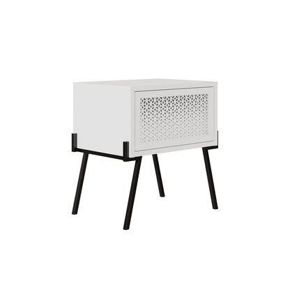 Modern Cane-Front Nightstand