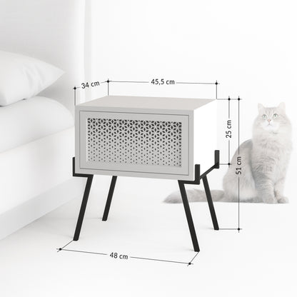 Modern Cane-Front Nightstand