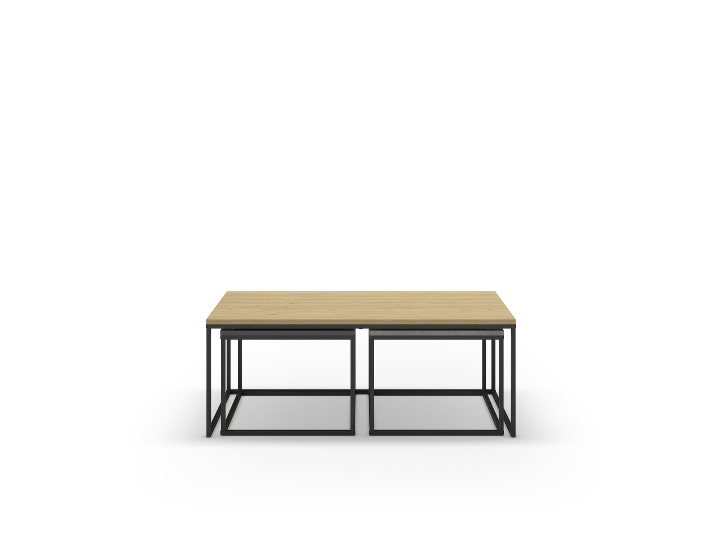 Retro Grey Nesting Coffee Table Set