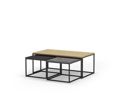 Retro Grey Nesting Coffee Table Set