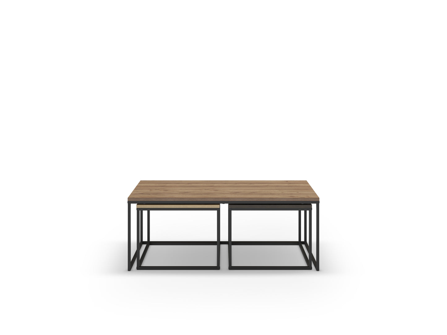 Dark Brown Nesting Coffee Table Set