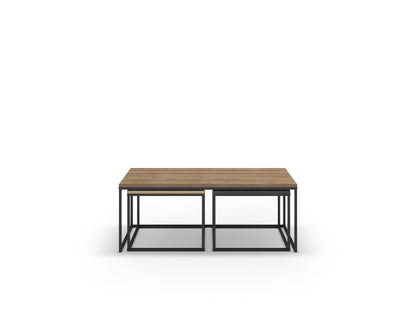 Dark Brown Nesting Coffee Table Set