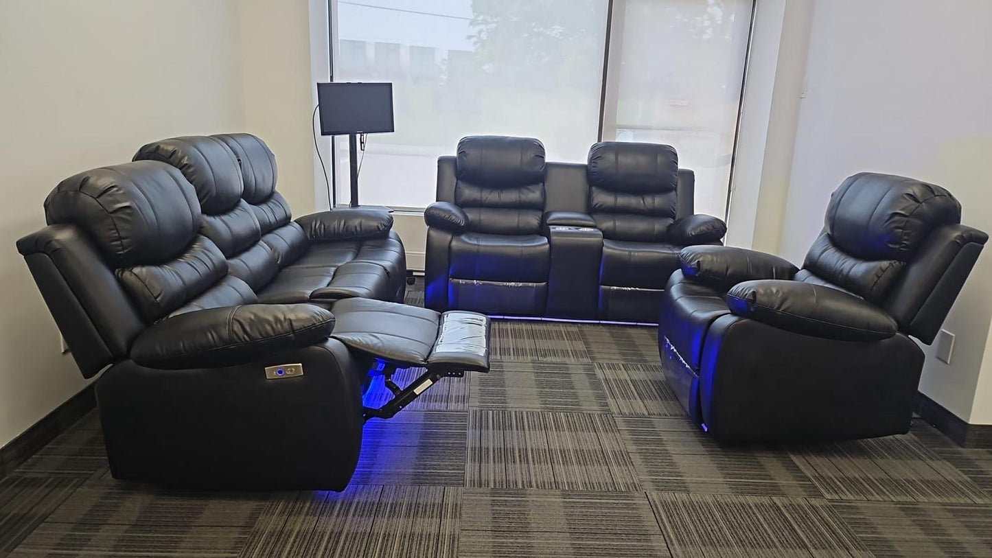 Recliner Set - 3 Piece with Air Leather