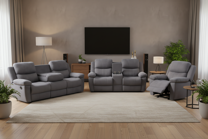 Sorrento Chenille Reclining Sofa Set