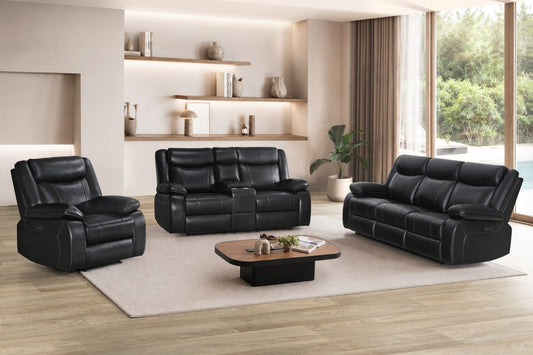 Milan Power Reclining Leather Sofa Set