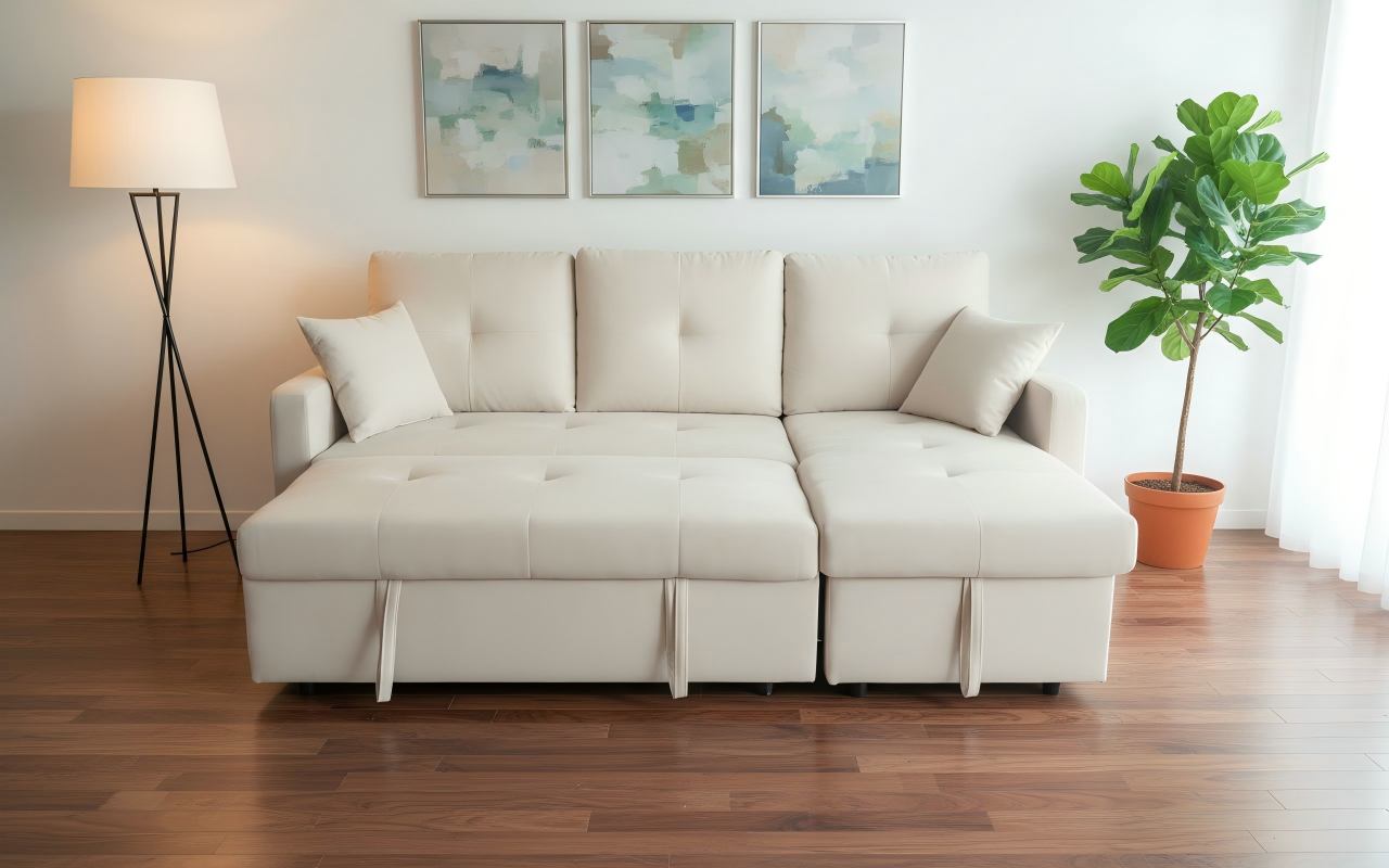 Pull-Out Sectional Sofa Bed