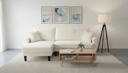 Aria Corduroy Reversible Pullout Sofa Bed Sectional