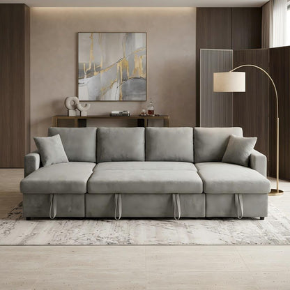 Modern U-Shape Sofa Bed With Storage