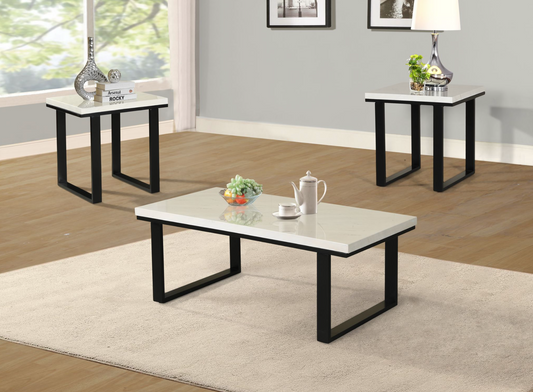 Axis Marble 3-Piece Coffee Table Set